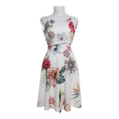Klänning (Vit, Flerfärgad) från New Style Elastan, Polyester