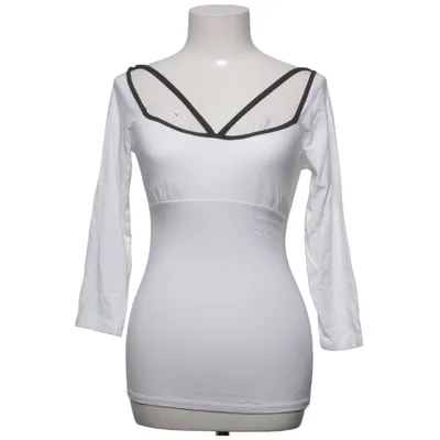 Top (White, Black) from Moda International Cotton, Elastane, Modal
