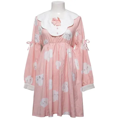 Robe (Rose, Blanc) de Kawaii.se Polyester