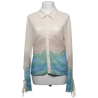 Slå-om bluse (Beige, Blå, Grøn, Flerfarvet) fra 4th + Reckless Elastan, Polyester