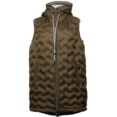 Down vest (Beige) from Outerwear Down, Feather, Polyester