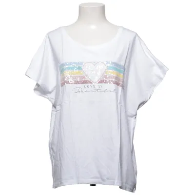 T-shirt (Vit, Flerfärgad) från Montego Bomull, Viskos