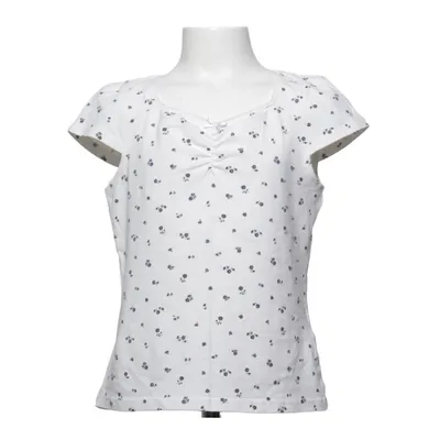 Top (White, Blue) from Lindex Cotton, Elastane