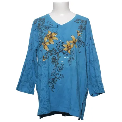 Long sleeve T-shirt (Blue, Multicolored) from Grandiosa Cotton, Elastane