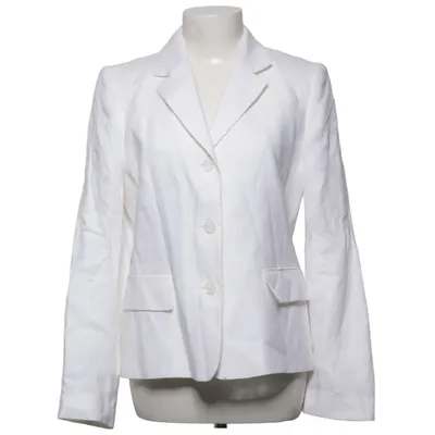 Blazer (Hvid) fra D&V Collection Acetat, Linned, Viscose