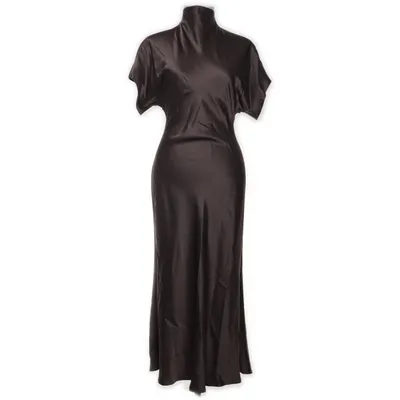 Långklänning (Brun) från Malina Acetat, Polyester, Viskos