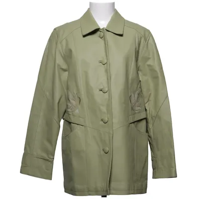 Läderjacka (Grön) Skinn