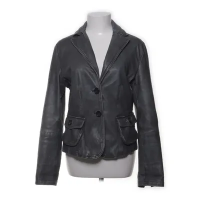 Läderkavaj (Grå) från Oui Set Bomull, Skinn