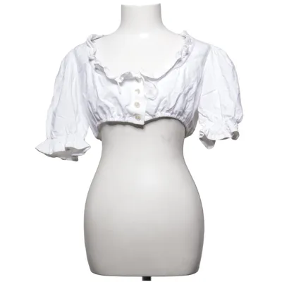 Dirndl blouse (White) from Almenrausch Cotton