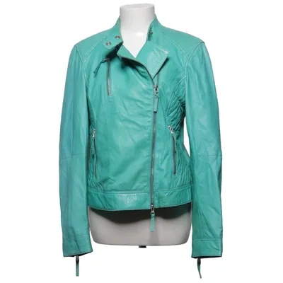 Bikerjack (Groen) van Cruise Katoen, Leer, Polyester