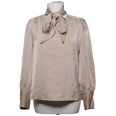 Sløjfebluse (Beige) fra Dazy Elastan, Polyester