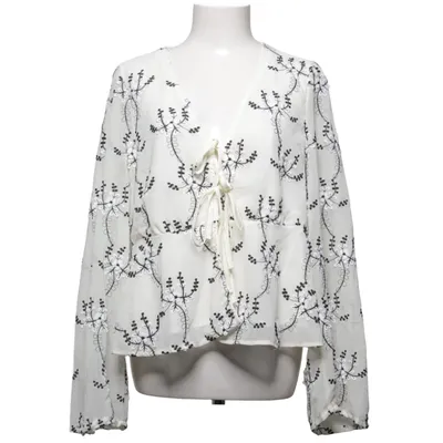 Blouse (White, Black) from Pieces Polyester