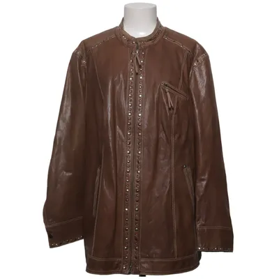 Lederjacke (Braun) von Samoon by Gerry Weber Acetat, Leder