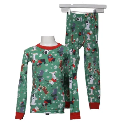 Pyjama (Grün, Rot, Weiß) von Hanna Andersson Bio-Baumwolle