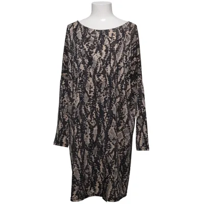 Dress (Black, Beige) from Ilse Jacobsen Hornbæk Elastane, Polyester