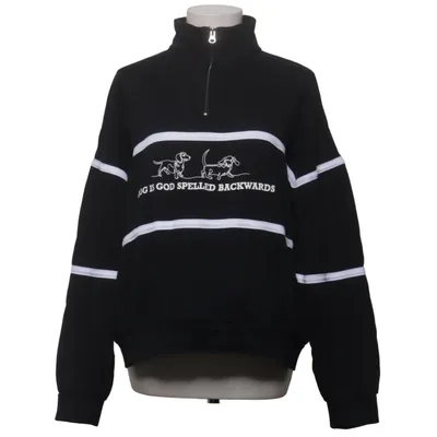Sweatshirt (Black, White) from 24Colours Cotton