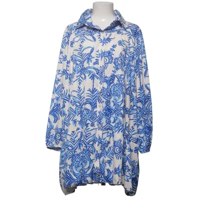 Jurk (Blauw, Wit) van New Collection Polyester, Viscose