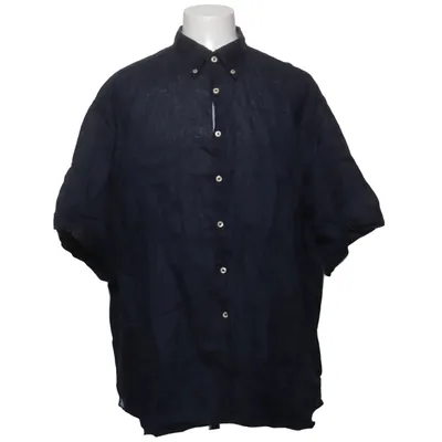 Short sleeve shirt (Blue) from Tom Rusborg Linen