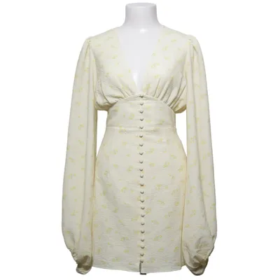 Jurk (Geel, Wit) van Adoore Elastaan, Polyester