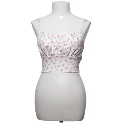 Crop top (Wit, Roze, Meerkleurig) van Shein Elastaan, Polyester