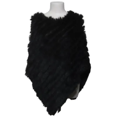 Pels Poncho (Sort) fra Maclauren Akryl, Pels