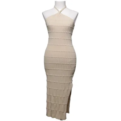Halterneck dress (Beige) from Shein Polyester, Viscose