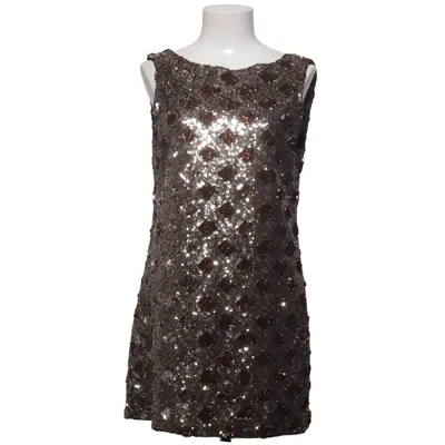 Robe de cocktail (Marron, Or) de Zara Knit Polyester