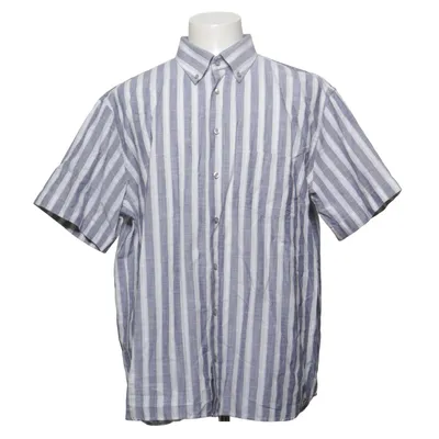 Short sleeve shirt (Blue, White) from Oscar of Sweden Cotton