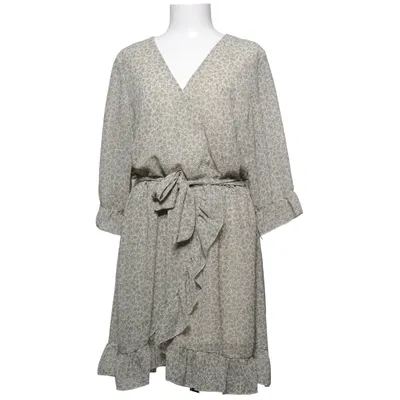 Wrap dress (Green, Beige) from ON Y GO Polyester