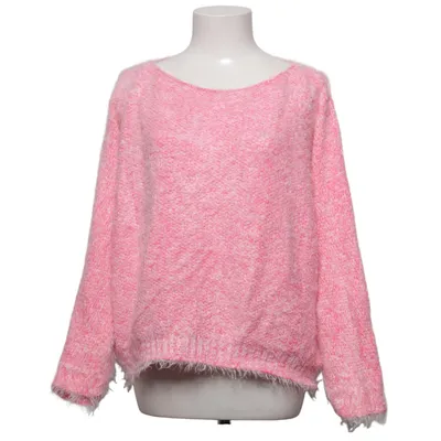 Sweater (Pink, Hvid) fra Maria Akryl, Polyamid, Viscose, Uld