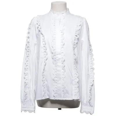 Blouse (White) from Leveté Room Elastane, Organic cotton, Polyamide