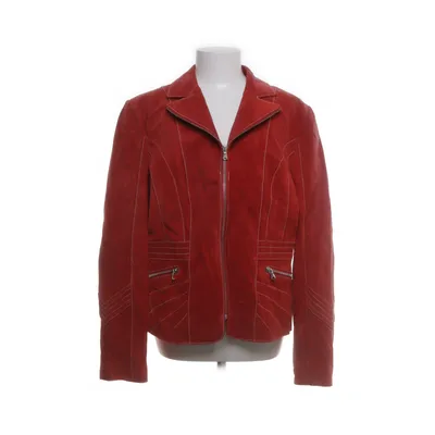Jacket (Red) from David Moore Polyester, Leather