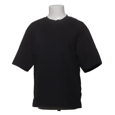 T-shirt (Zwart) van Uniqlo U Katoen, Gerecycled polyester