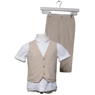 Set (Beige, Blue, White) from H&M Cotton, Linen