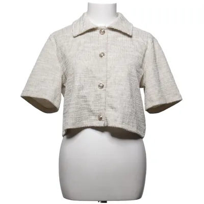 Korte mouwen shirt (Beige) van H&M Katoen, Elastaan, Polyester