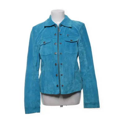 Leather jacket (Blue) from Freaky Nation Cotton, Leather, Polyester