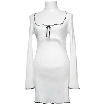 Dress (White, Black) from Divided by H&M Cotton, Elastane