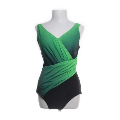 Swimsuit (Black, Green) from Ulla Popken Elastane, Polyamide