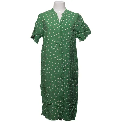 Kjole (Grøn, Hvid) fra Object Polyamid, Viscose