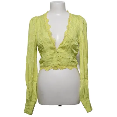 Bluse (Gul) fra Miss Selfridge Bomuld, Nylon, Viscose