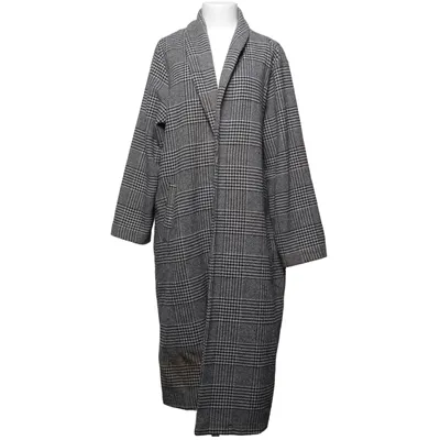 Coat (Gray) from New Look Curves Acrylic, Cotton, Nylon, Polyester, Viscose, Wool