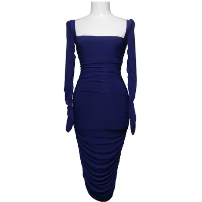 Cocktailjurk (Blauw) van Club L Elastaan, Polyester