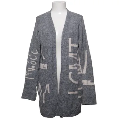 Cardigan (Gray, White) from Le Comte Acrylic, Polyamide, Polyester, Wool