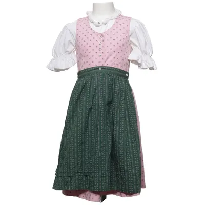Dirndl (Green, Pink, White) from Isar-Trachten Cotton, Polyester