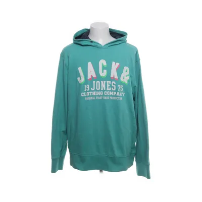 Hoodie (Green) from Jack & Jones Polyester, Cotton