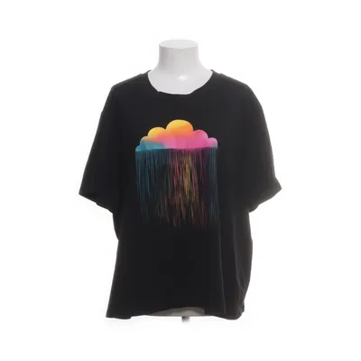 T-shirt (Zwart, Meerkleurig) van Shein Curve Elastaan, Polyester