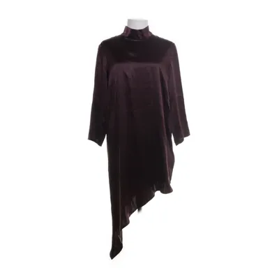 Jurk met col (Bruin) van Gestuz Zijde, Polyester