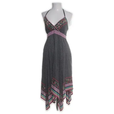 Halterneck dress (Black, Multicolored) from Uttam London Silk