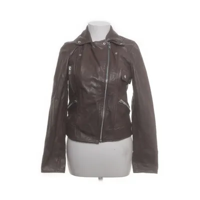 Leren jack (Bruin) van Jofama Polyester, Leer
