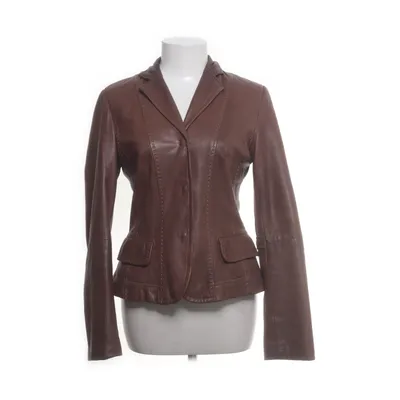 Leren blazer (Bruin) van Marc O'Polo Katoen, Polyester, Leer